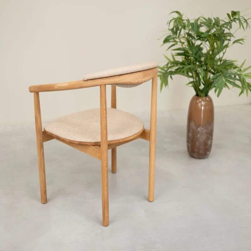 Chaise en bois massif de chêne Lord, revêtement - Lot de 2 ou 4 chaises - NordicStory