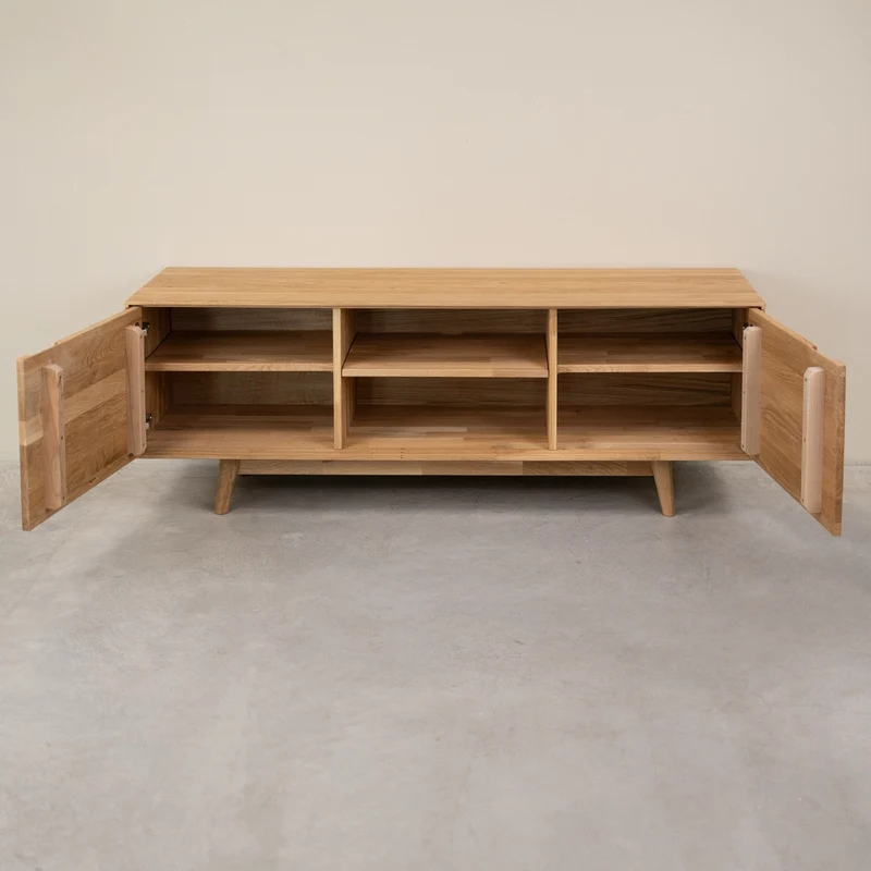 Meuble TV en bois massif de chêne Escandi Atelier - NordicStory