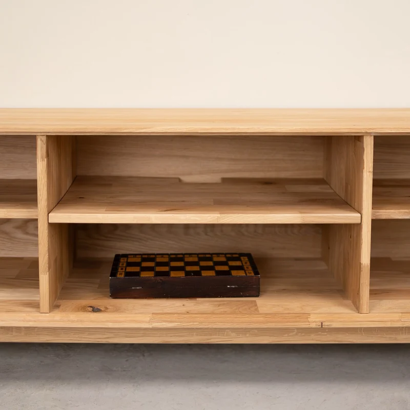 Meuble TV en bois massif de chêne Escandi Atelier - NordicStory