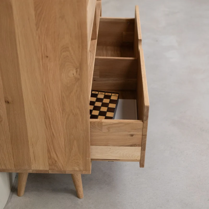 Bibliothèque en bois massif de chêne Escandi Atelier 3 - NordicStory