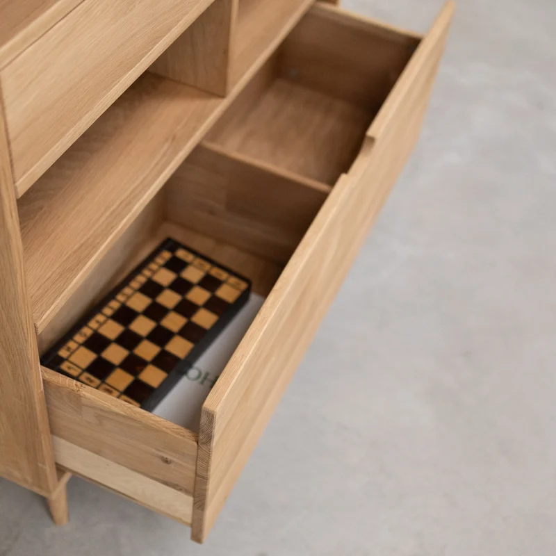 Bibliothèque en bois massif de chêne Escandi Atelier 3 - NordicStory