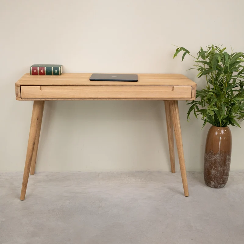 Bureau console en bois massif de chêne Escandi Atelier – NordicStory