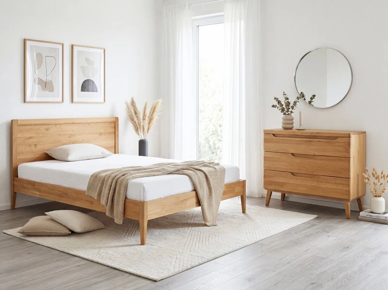 Commode en bois massif de chêne Milan - NordicStory