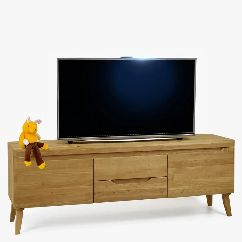 Meuble TV en bois massif de chêne Milan - NordicStory