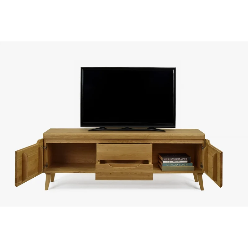 Meuble TV en bois massif de chêne Milan - NordicStory