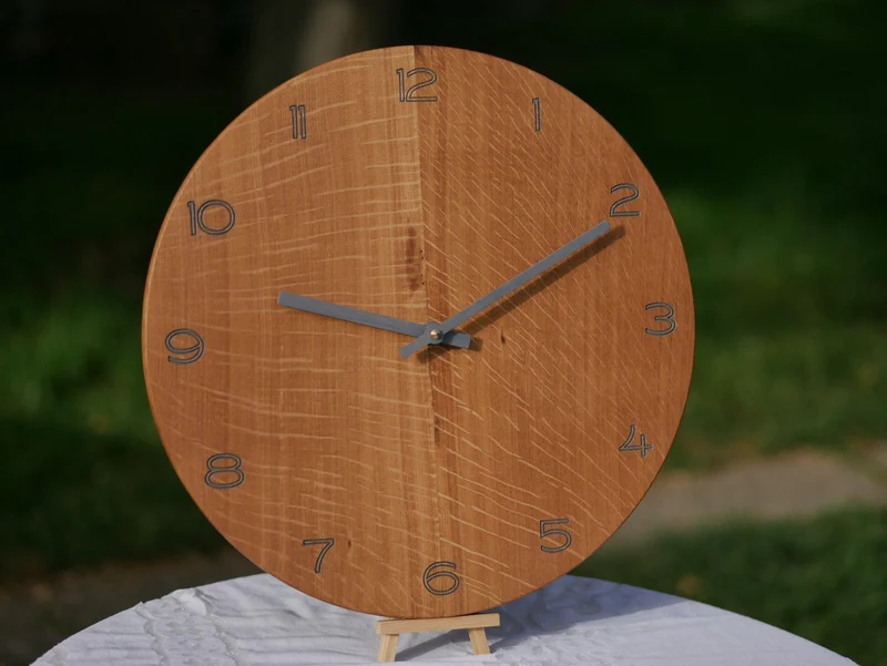 Horloge Chêne Massif - Chiffres Arabes