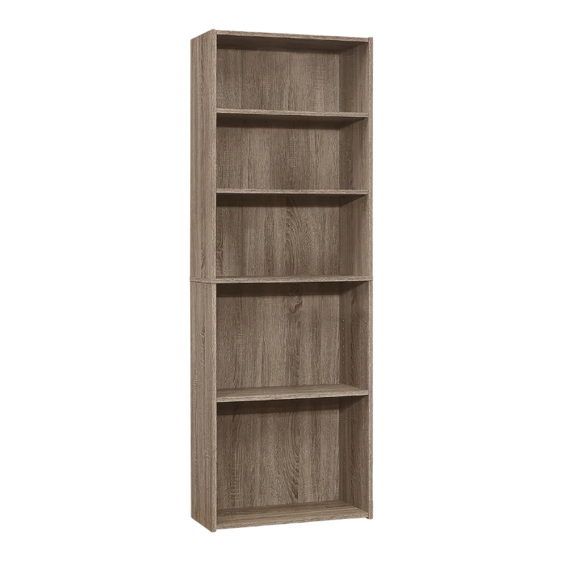 Bibliothèque en MDF/stratifié avec 5 tablettes - I 7467-7468-7469-7470