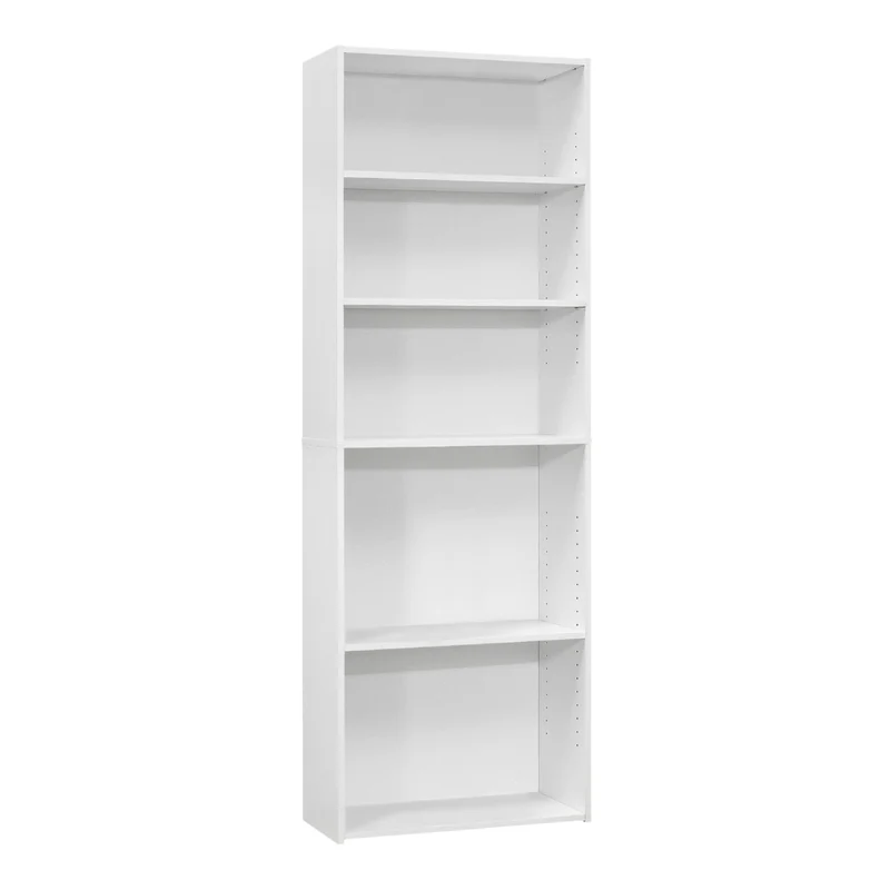 Bibliothèque en MDF/stratifié avec 5 tablettes - I 7467-7468-7469-7470