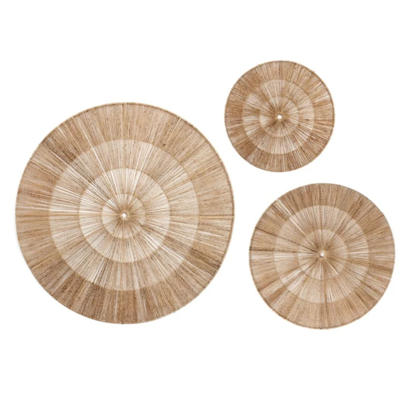Décoration murale ronde en jute naturel - Arianna