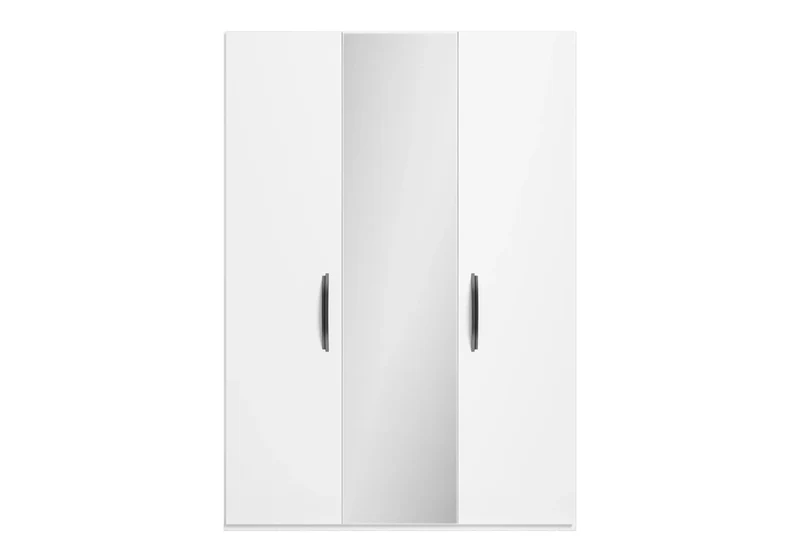 Armoire 3 à 6 portes blanc laqué avec miroir - Anna