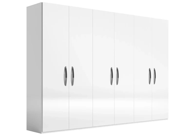 Armoire 3 à 6 portes battantes blanc laqué - Anna
