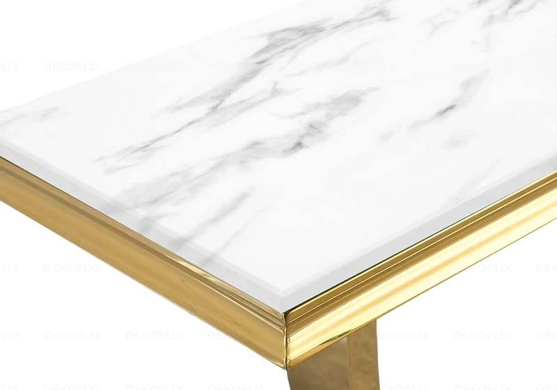 Console marbre blanc doré - Bobo