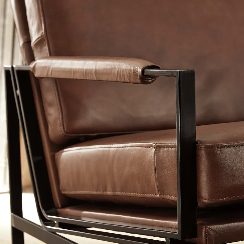 Chaise d'appoint en cuir - Puckman