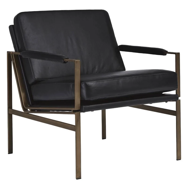 Chaise d'appoint en cuir - Puckman