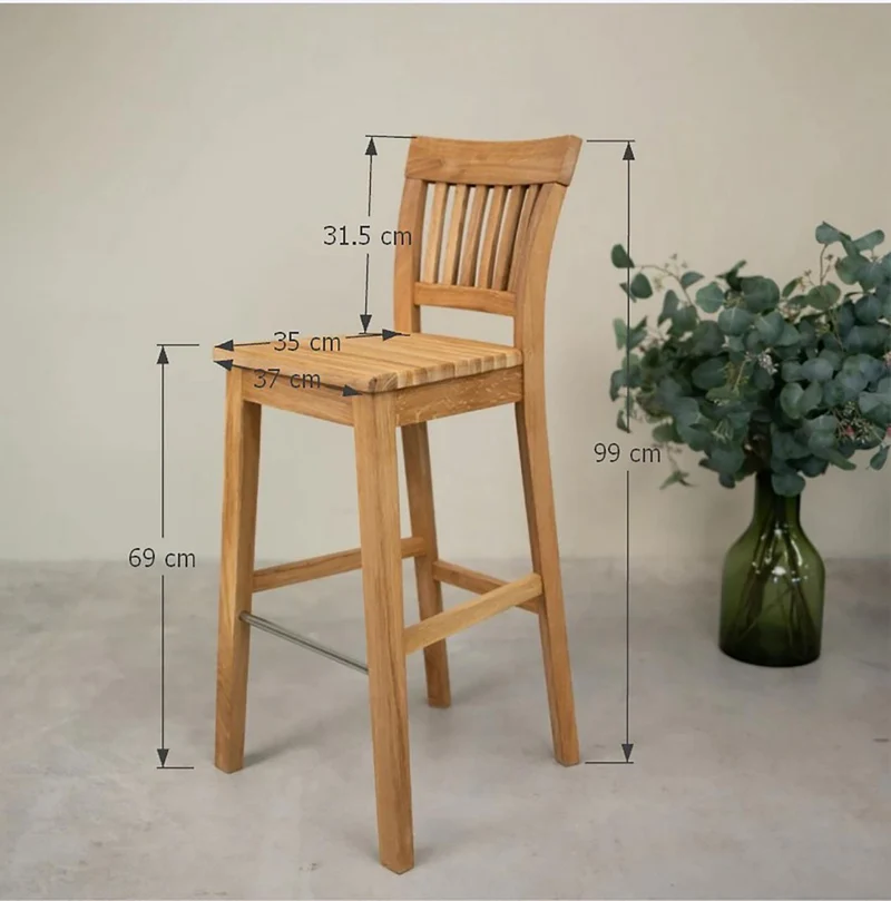 Tabouret de bar en chêne massif Provence – NordicStory