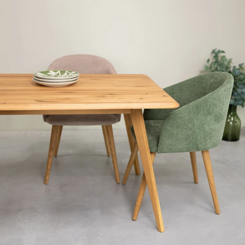 Table à manger rectangulaire en chêne massif Genève - NordicStory