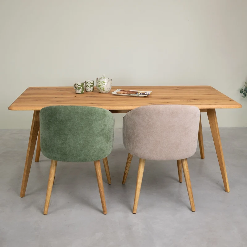 Table à manger rectangulaire en chêne massif Genève - NordicStory