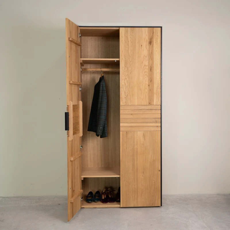 Armoire 2 portes en bois massif de chêne Runa - NordicStory