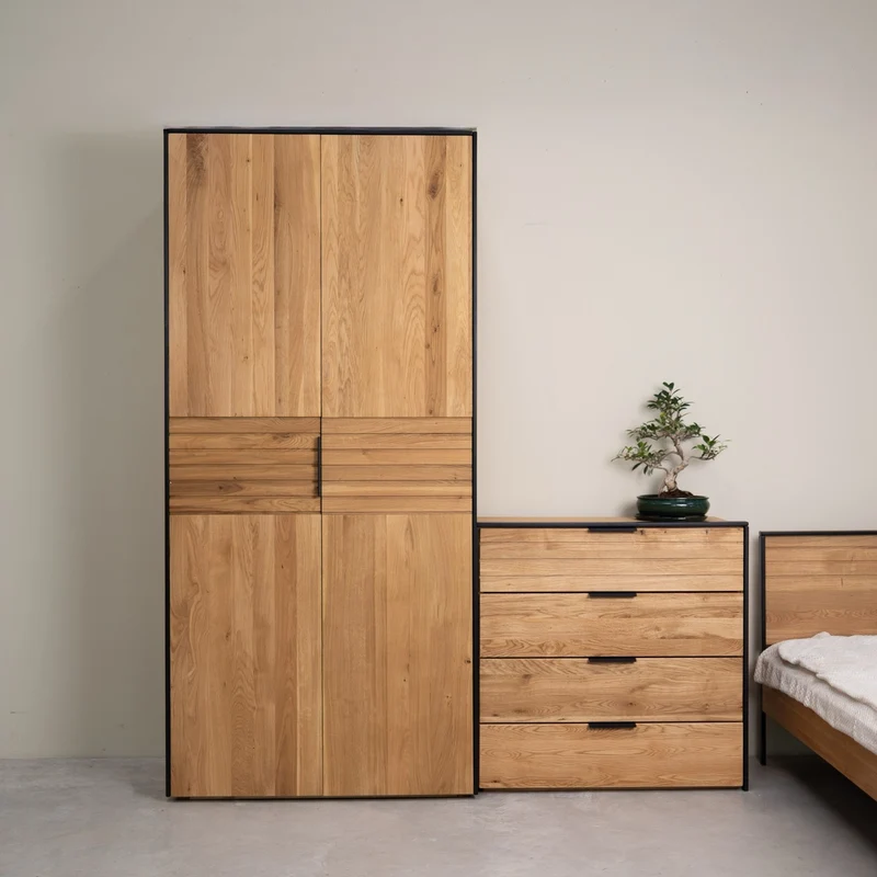 Commode en bois massif de chêne Runa – NordicStory