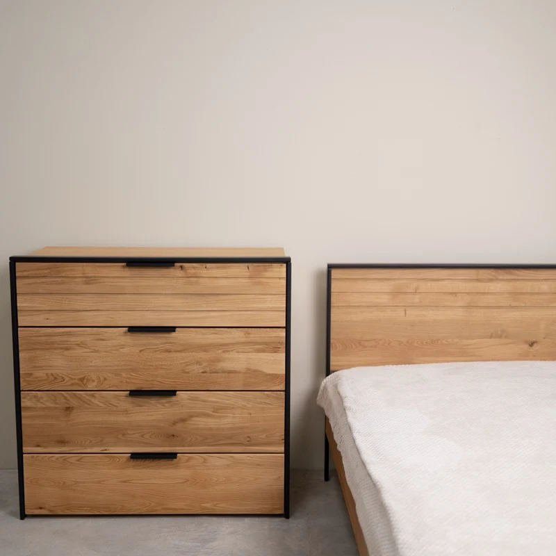 Commode en bois massif de chêne Runa – NordicStory