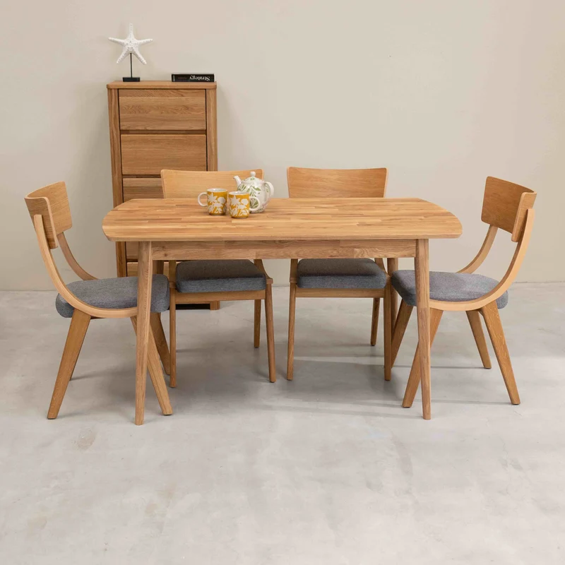 Table à manger rectangulaire en chêne massif Escandi 1 - NordicStory