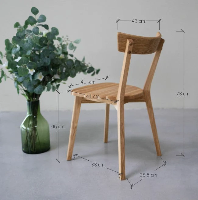 Chaise en bois massif de chêne Victoria - Lot de 2 ou 4 chaises. - NordicStory