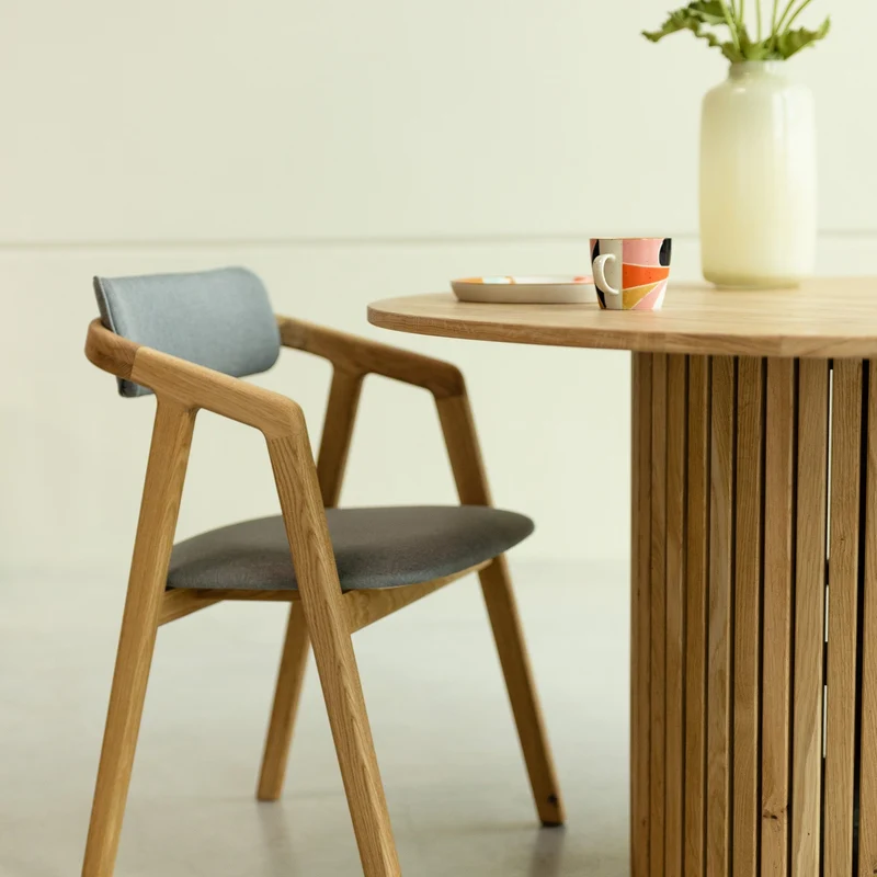 Chaise en bois massif de chêne Soho, revêtement - Lot de 2 ou 4 chaises - NordicStory