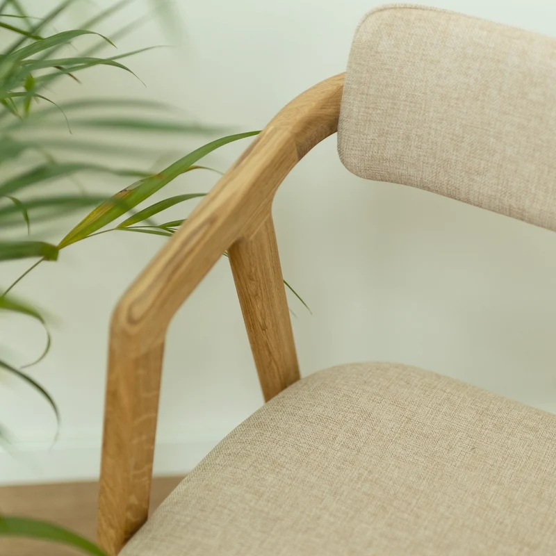 Chaise en bois massif de chêne Soho, revêtement - Lot de 2 ou 4 chaises - NordicStory