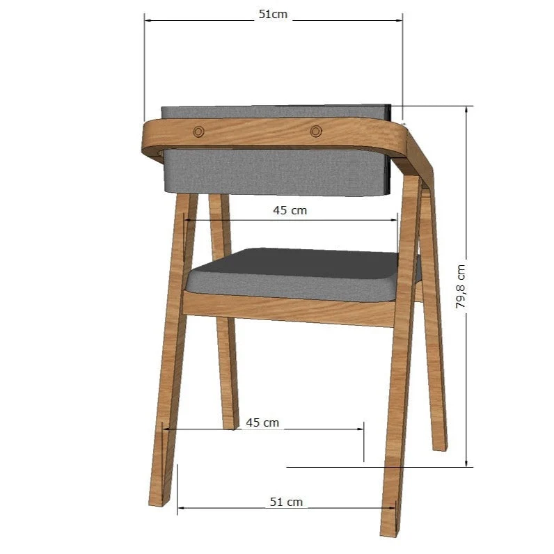 Chaise en bois massif de chêne Soho, revêtement - Lot de 2 ou 4 chaises - NordicStory