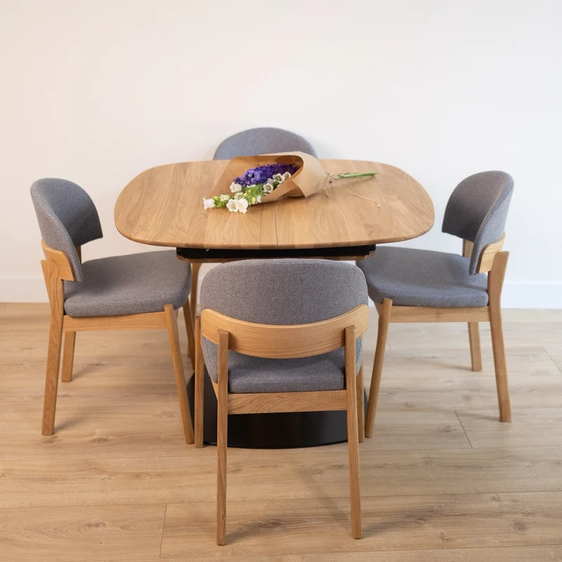Table de salle à manger extensible en chêne massif LUNA - VESKOR