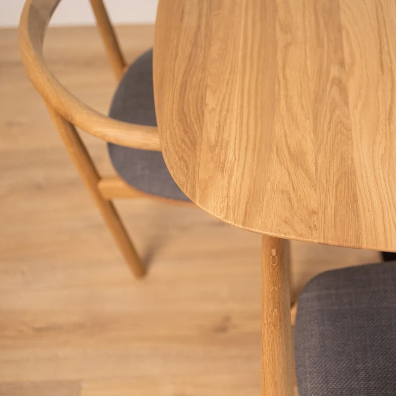 Table de salle à manger extensible en chêne massif LUNA - VESKOR