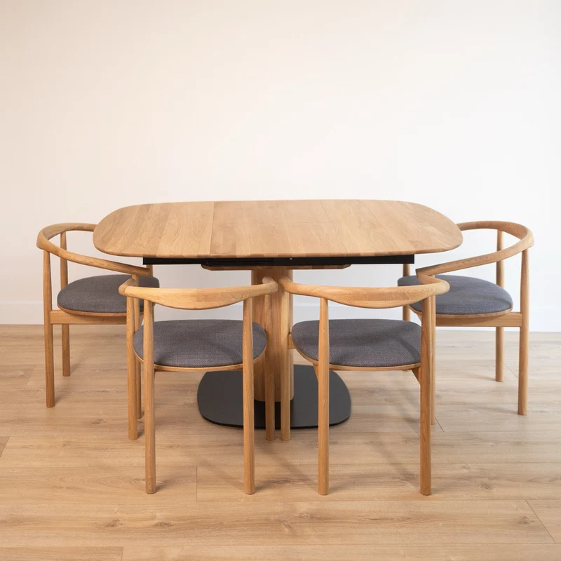 Table de salle à manger extensible en chêne massif LUNA - VESKOR