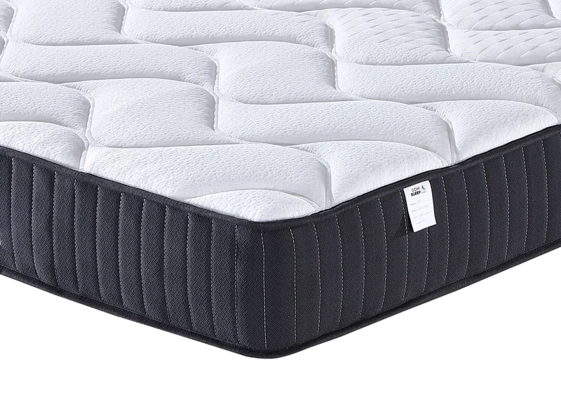 Ensemble lit coffre et matelas 2 places beige - Lore