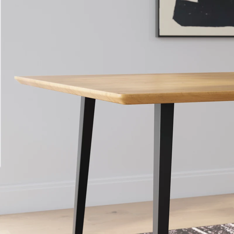 Table de salle à manger rectangulaire en bois d'acacia naturel clair - Gretlynn