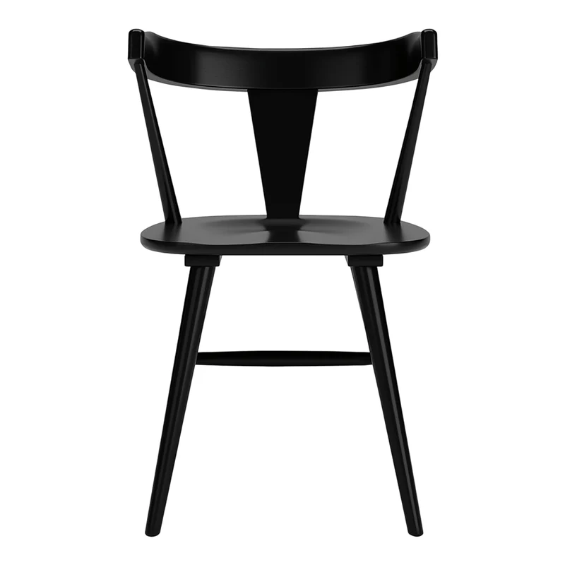 Ensemble de 2 chaises de salle à manger en bois noir - Gretlynn