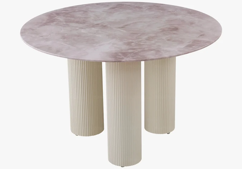 Table à manger céramique marbre blanc - Elio
