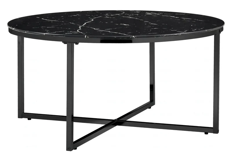 Table basse ronde noire miroir - Gala