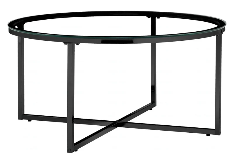 Table basse ronde noire marbre blanc - Gala
