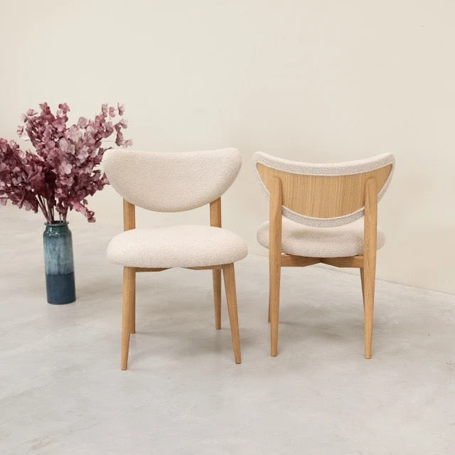 Chaise en bois massif de chêne Nube - Lot de 2 ou 4 chaises - NordicStory