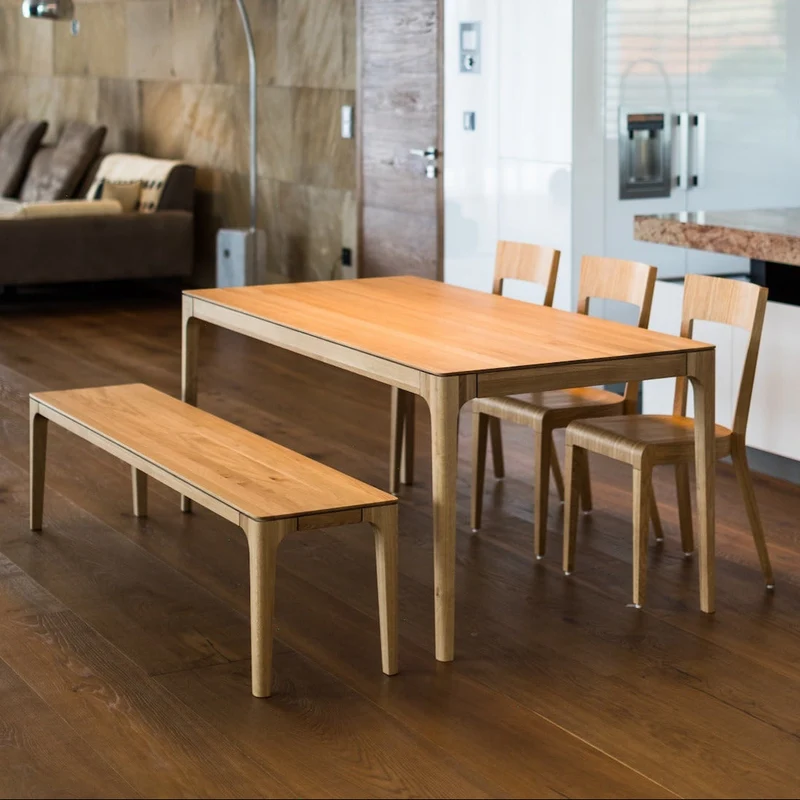 Table de salle à manger fixe en chêne massif CREATIV - VESKOR