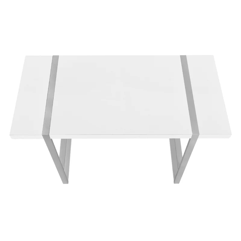 Bureau de travail en MDF/stratifié et métal argenté - I 7662-7663-7664
