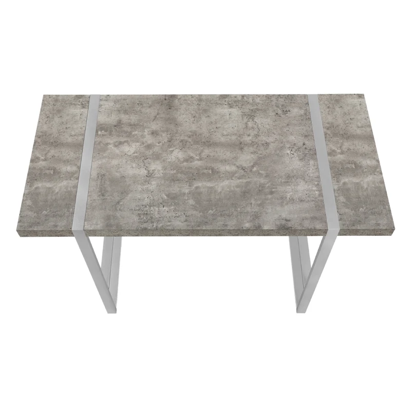 Bureau de travail en MDF/stratifié et métal argenté - I 7662-7663-7664
