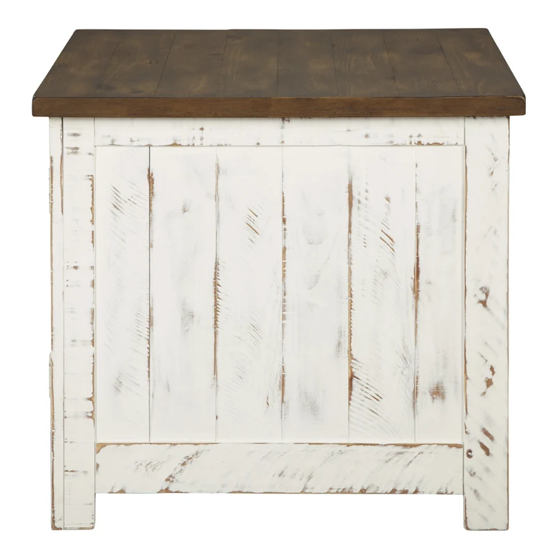 Table d'appoint en bois/placage bicolore avec 2 portes - Wystfield