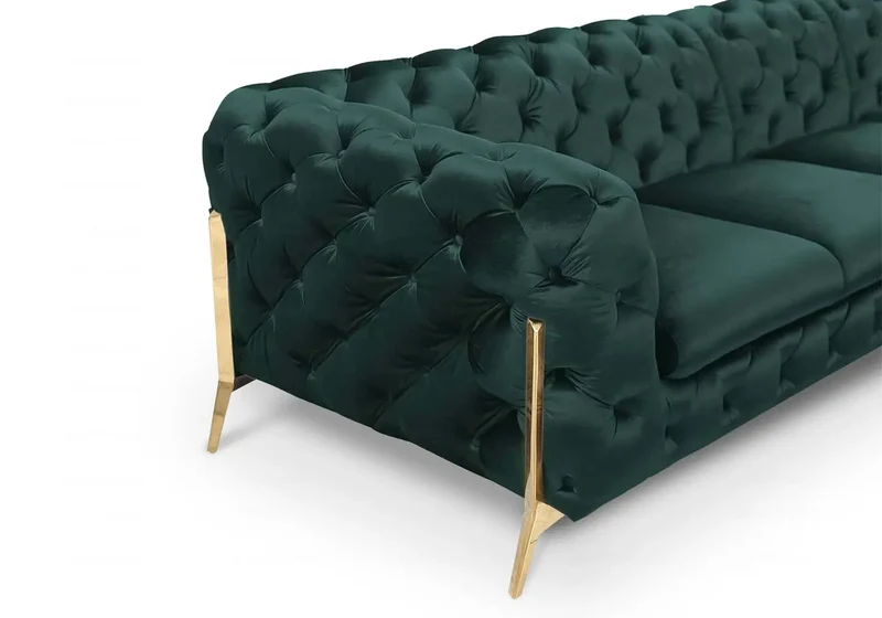 Canapés 3+2+1 chesterfield vert PACO
