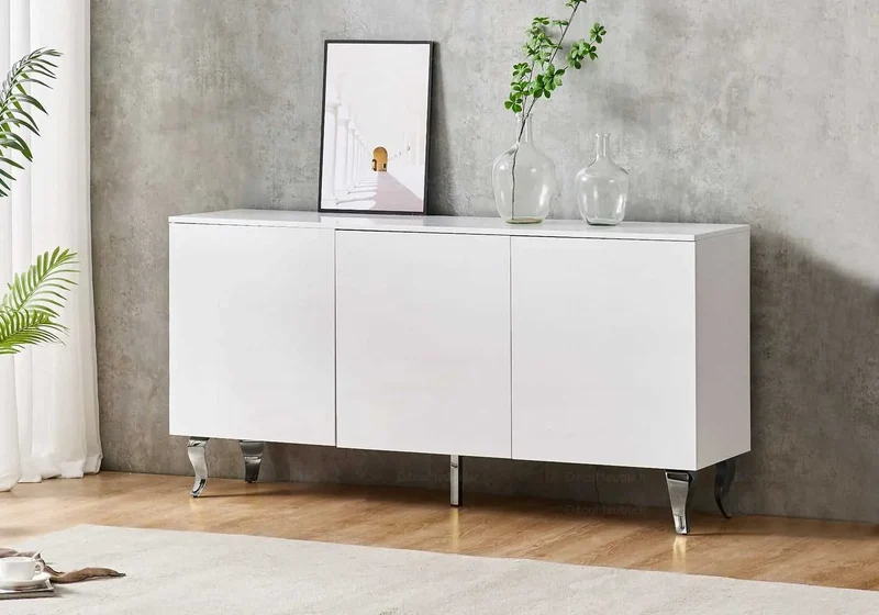 Buffet blanc laqué design - Axel