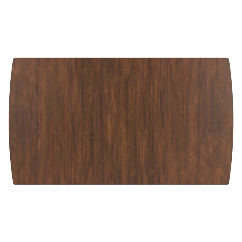 Table de salle à manger extensible en bois/placage de manguier brun - Lyncott