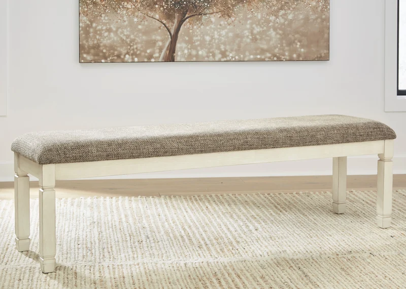 Banc de salle à manger rembourré en tissu brun - Bolanburg