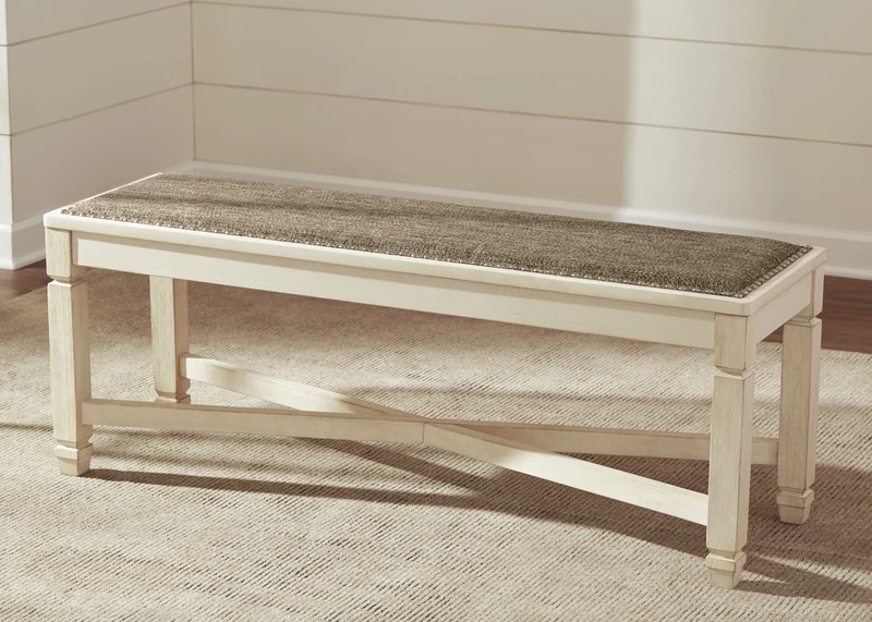 Banc de salle à manger rembourré en tissu brun - Bolanburg