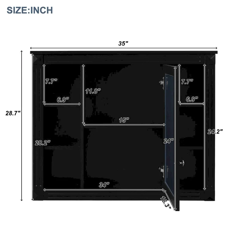 Meuble-lavabo de 36 po avec dessus, armoire de rangement de salle de bain moderne avec 2 portes à fermeture douce, 2 tiroirs et évier simple
