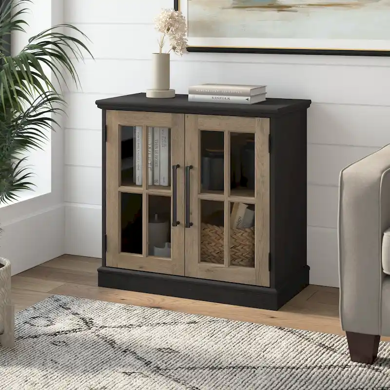 Armoire de rangement 32" avec portes vitrées